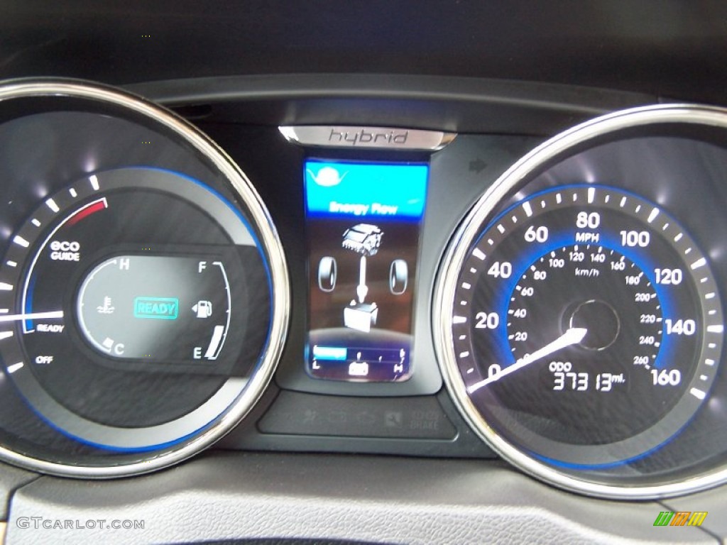 2011 Sonata Hybrid - Midnight Black / Camel photo #16