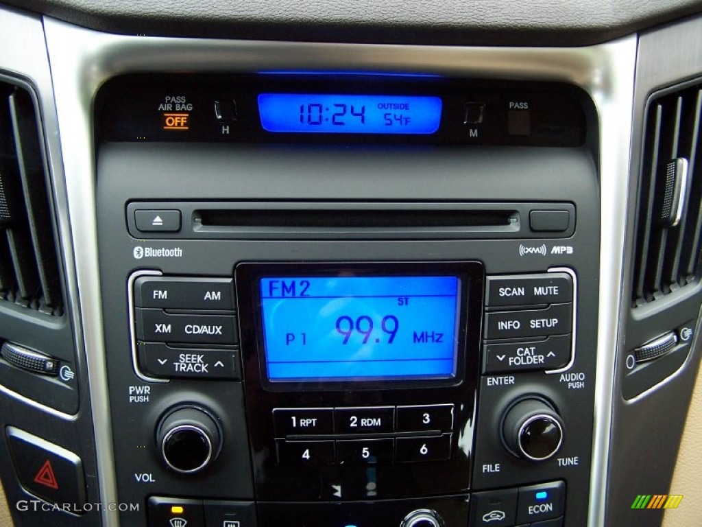 2011 Sonata Hybrid - Midnight Black / Camel photo #17