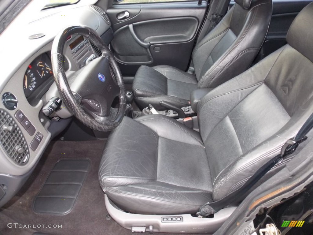 Black Leather Interior 2000 Saab 9-3 Viggen Sedan Photo #88423359