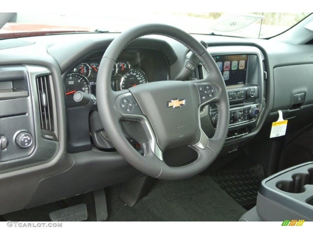 2014 Chevrolet Silverado 1500 LT Double Cab Jet Black Dashboard Photo #88423665