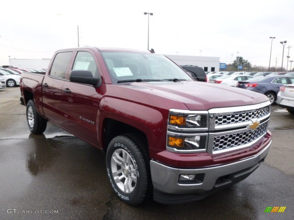 2014 Silverado 1500 LT Crew Cab 4x4 - Deep Ruby Metallic / Jet Black photo #3