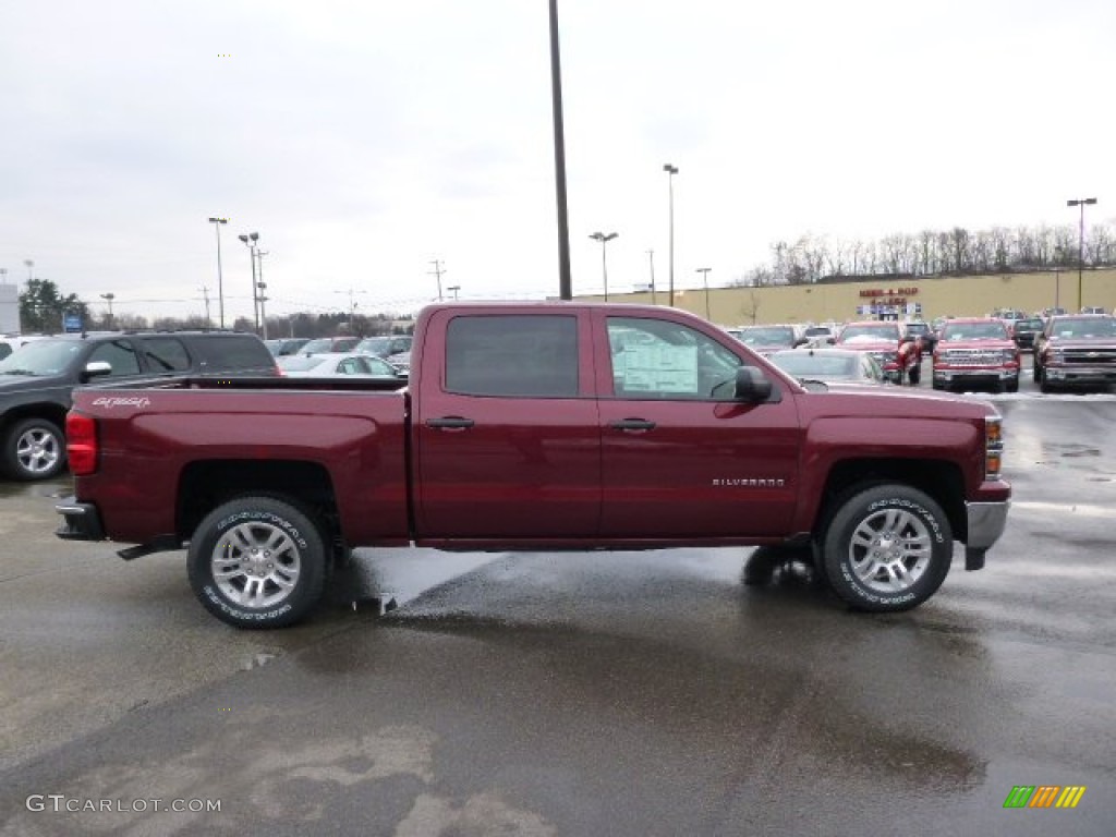 2014 Silverado 1500 LT Crew Cab 4x4 - Deep Ruby Metallic / Jet Black photo #4