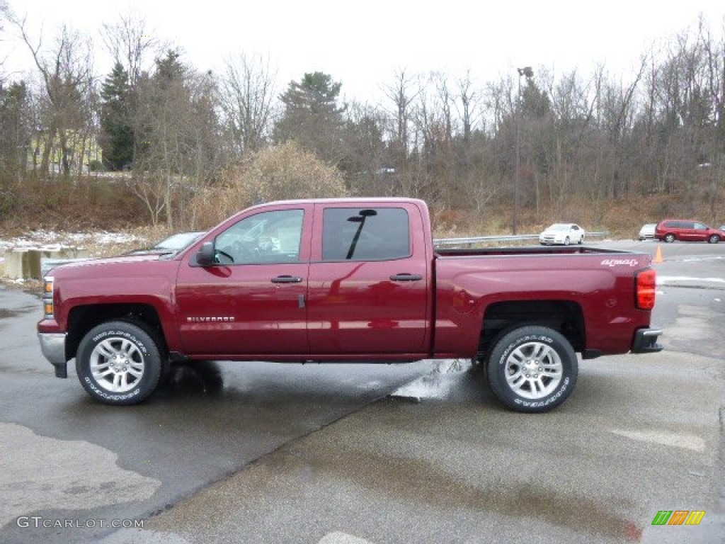 2014 Silverado 1500 LT Crew Cab 4x4 - Deep Ruby Metallic / Jet Black photo #8