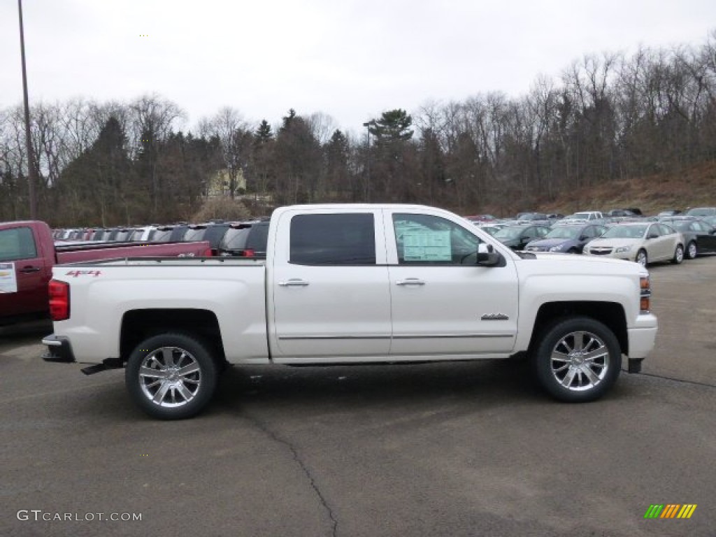 White Diamond Tricoat 2014 Chevrolet Silverado 1500 High Country Crew Cab 4x4 Exterior Photo #88426440