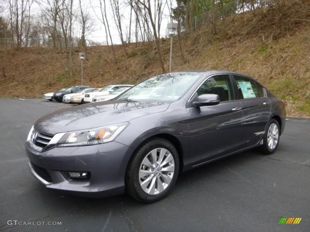 2014 Accord EX-L Sedan - Modern Steel Metallic / Black photo #1