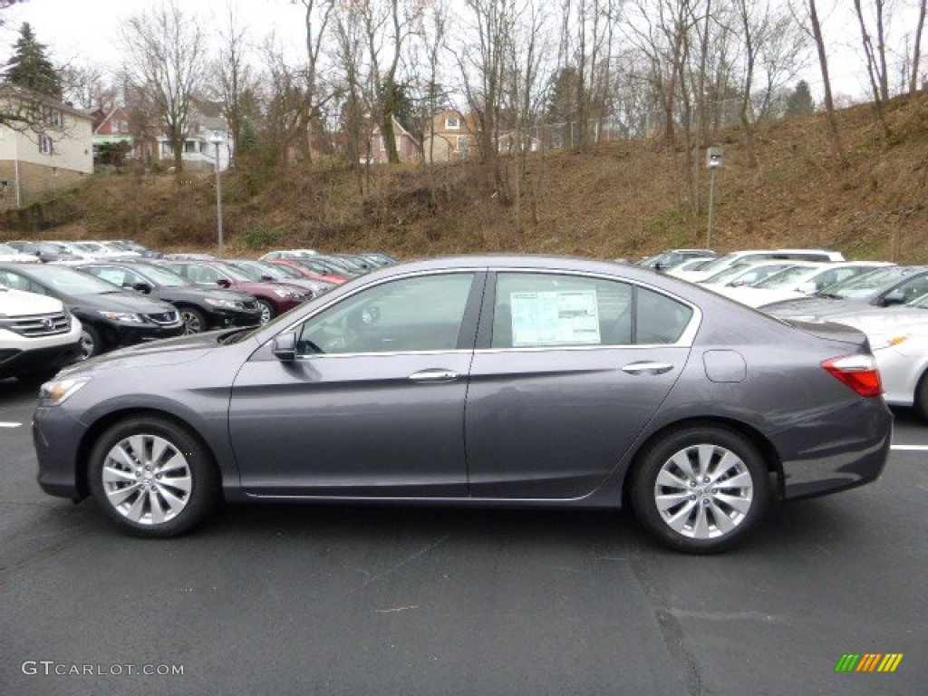 2014 Accord EX-L Sedan - Modern Steel Metallic / Black photo #2