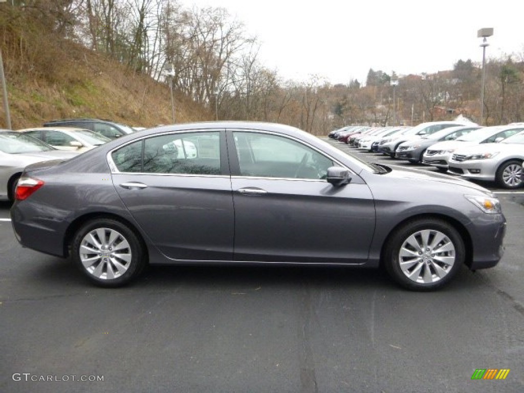 2014 Accord EX-L Sedan - Modern Steel Metallic / Black photo #6