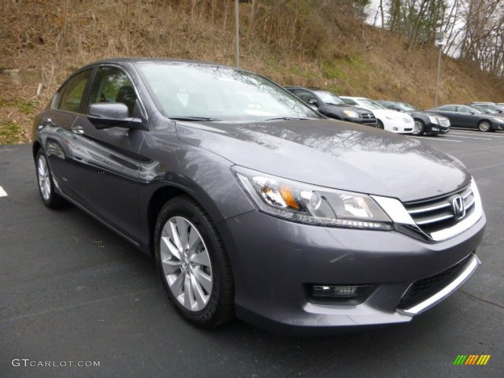 2014 Accord EX-L Sedan - Modern Steel Metallic / Black photo #7