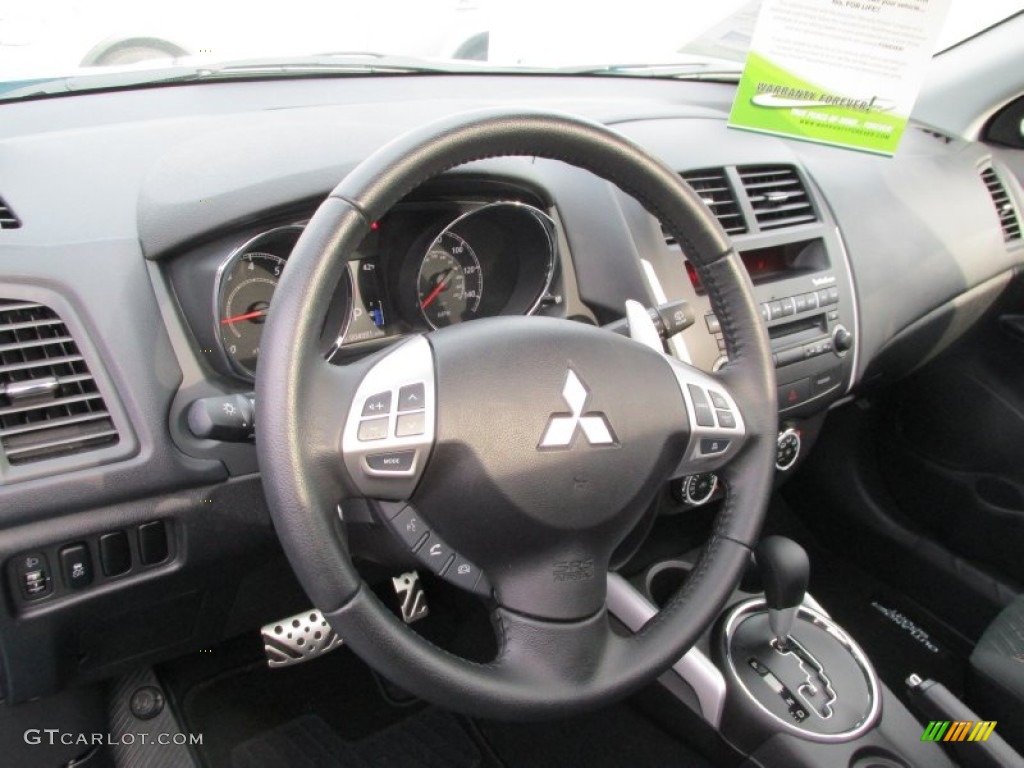 2013 Mitsubishi Outlander Sport LE AWD Black Steering Wheel Photo #88427475