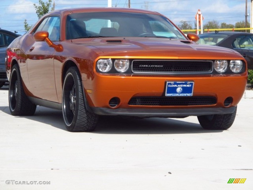 2011 Challenger SE - Toxic Orange Pearl / Dark Slate Gray photo #1