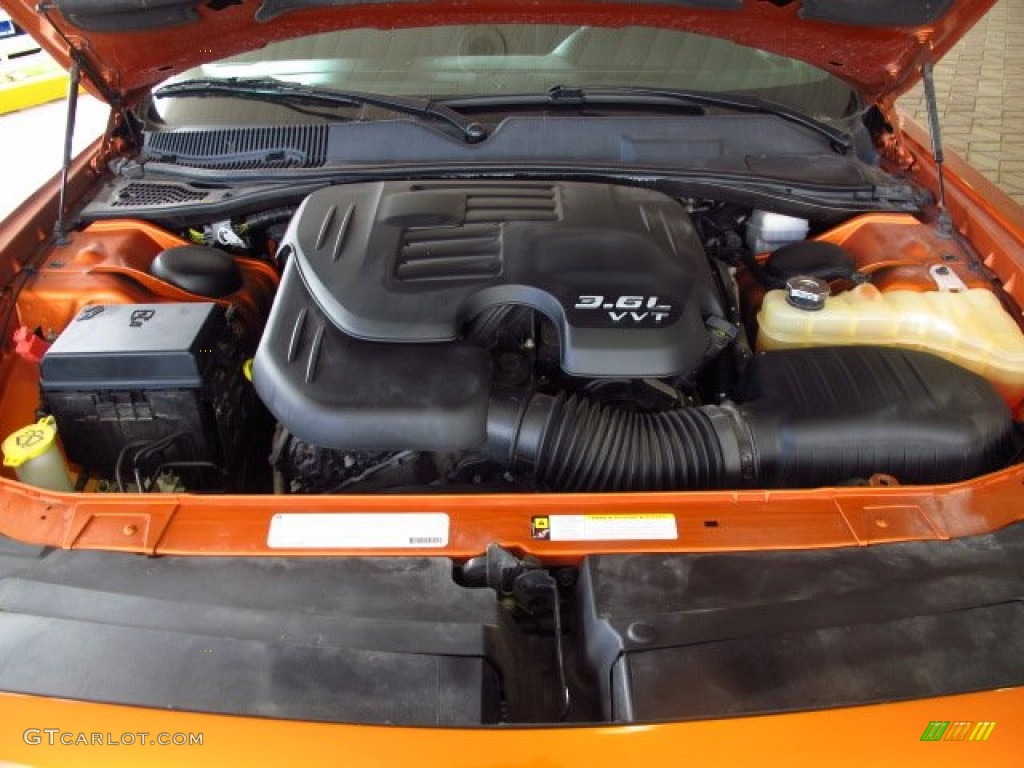 2011 Challenger SE - Toxic Orange Pearl / Dark Slate Gray photo #29