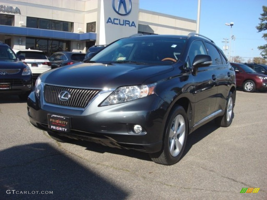 2010 RX 350 AWD - Smokey Granite Mica / Black/Brown Walnut photo #1