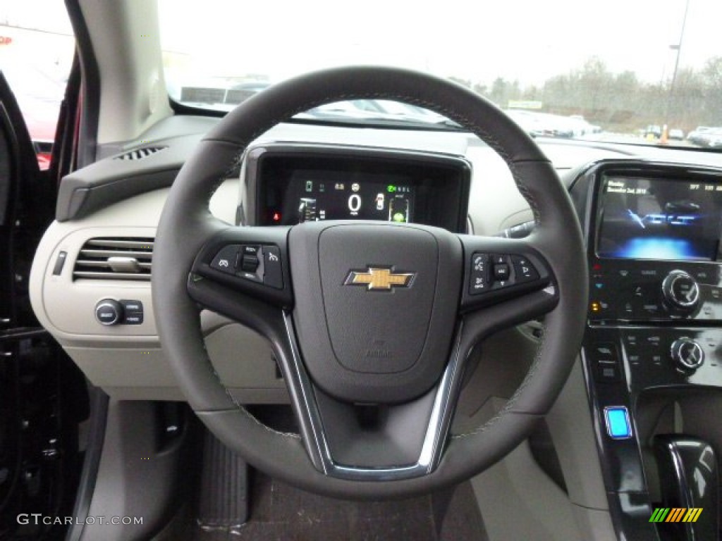 2014 Chevrolet Volt Standard Volt Model Pebble Beige/Dark Accents Steering Wheel Photo #88428588