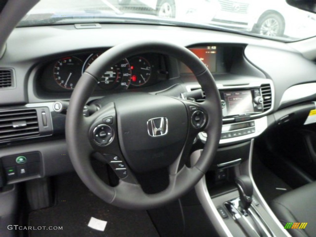 2014 Accord EX-L Coupe - Still Night Pearl / Black photo #12