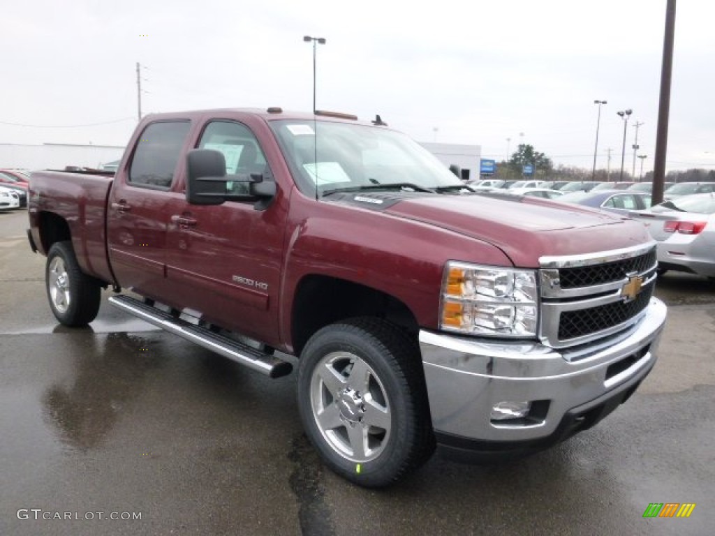 Deep Ruby Metallic 2014 Chevrolet Silverado 2500HD LTZ Crew Cab 4x4 Exterior Photo #88428702
