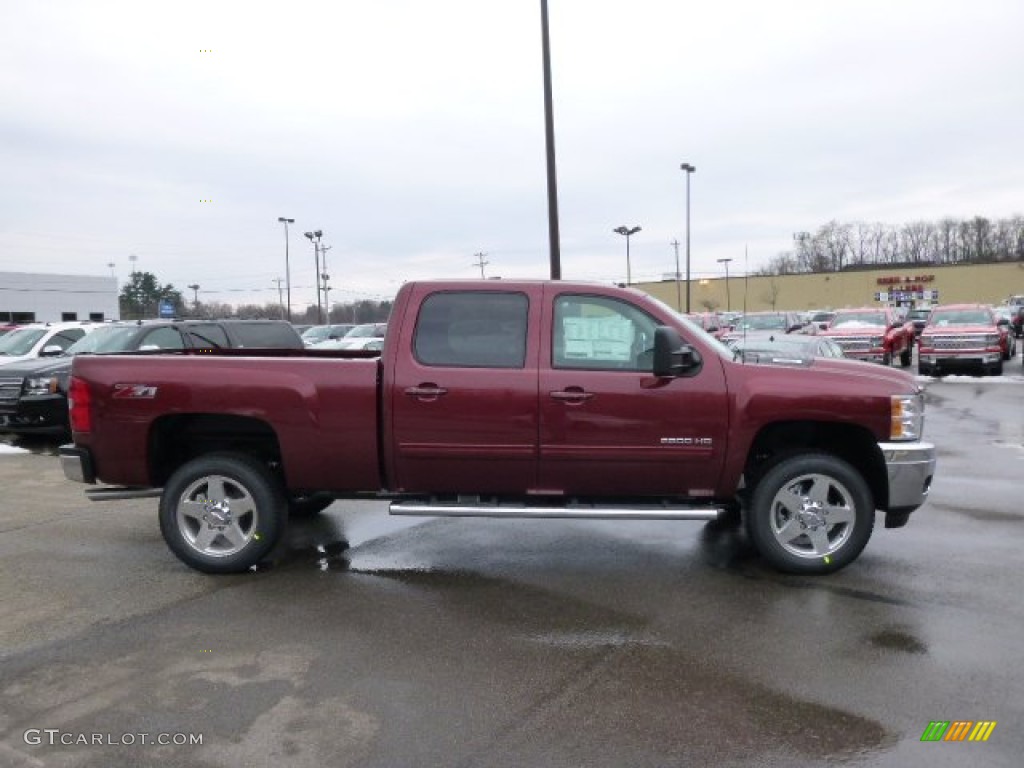 Deep Ruby Metallic 2014 Chevrolet Silverado 2500HD LTZ Crew Cab 4x4 Exterior Photo #88428726