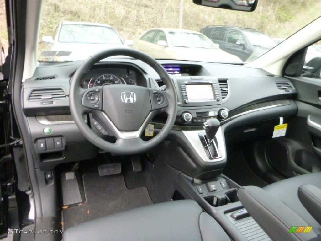 Black Interior 2014 Honda CR-V EX-L AWD Photo #88429611