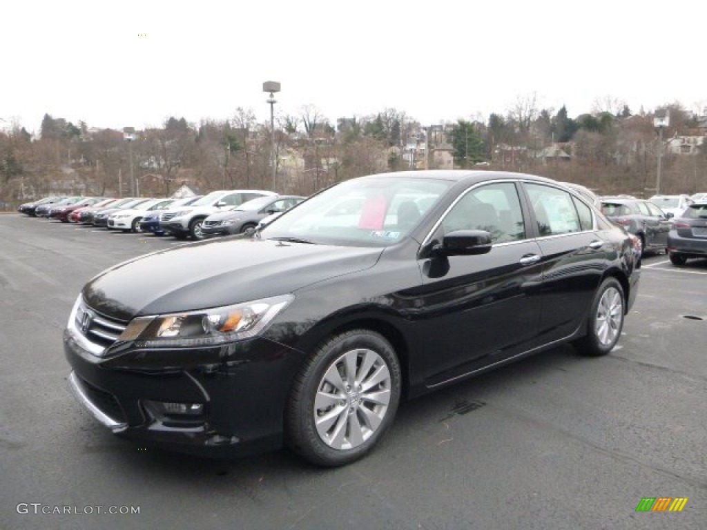 2014 Accord EX-L Sedan - Crystal Black Pearl / Black photo #1