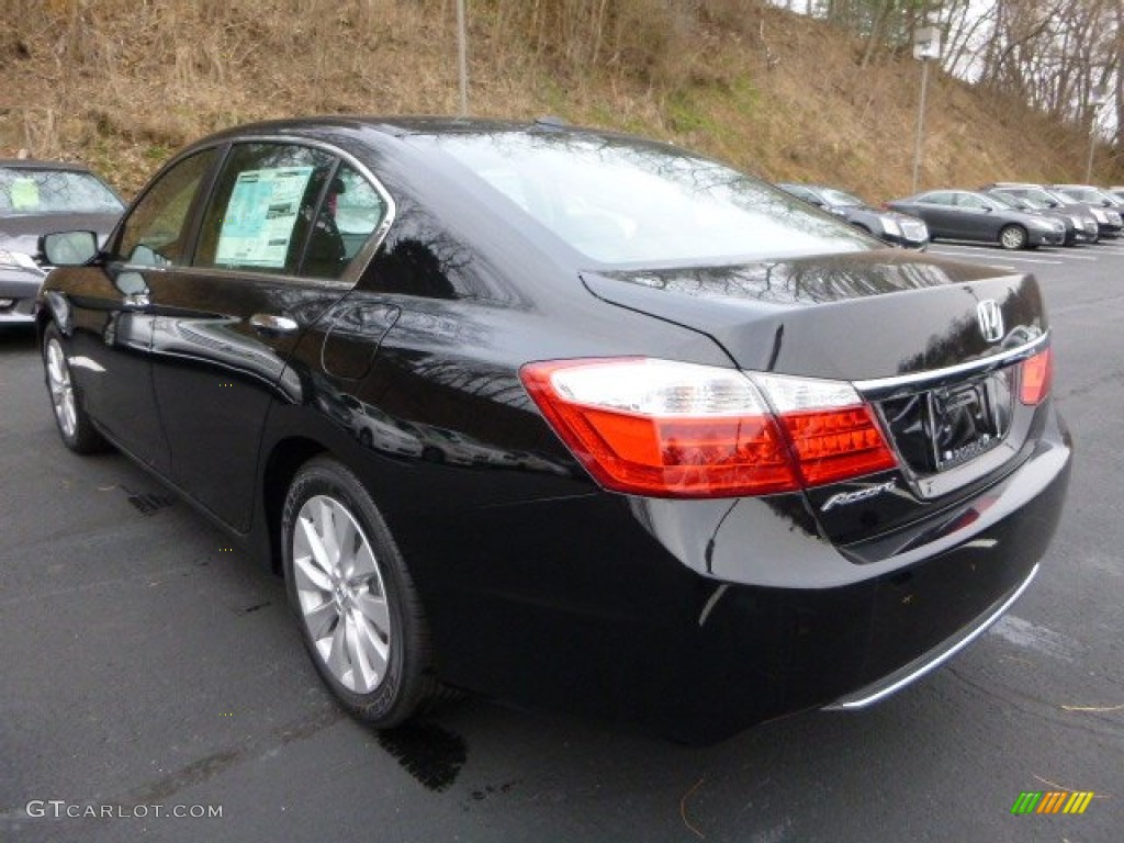 2014 Accord EX-L Sedan - Crystal Black Pearl / Black photo #3