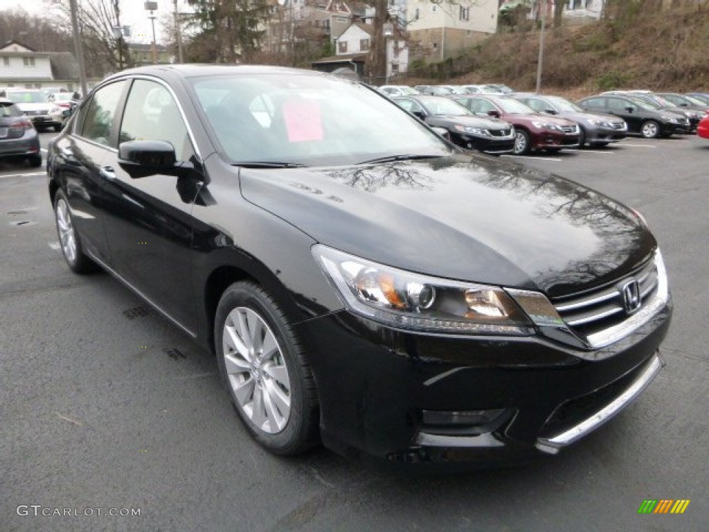 2014 Accord EX-L Sedan - Crystal Black Pearl / Black photo #7