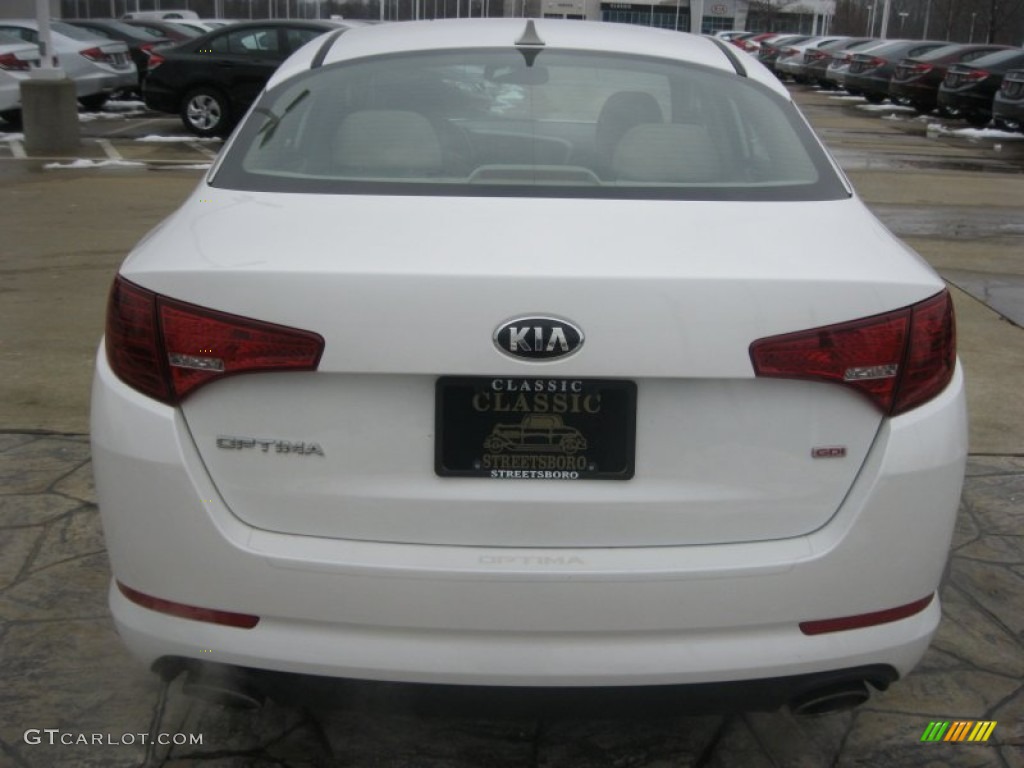 2013 Optima LX - Snow White Pearl / Beige photo #6