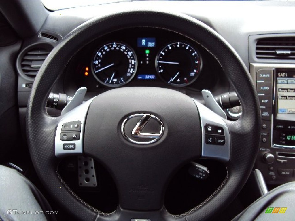 2011 Lexus IS 350 Black Steering Wheel Photo #88431453
