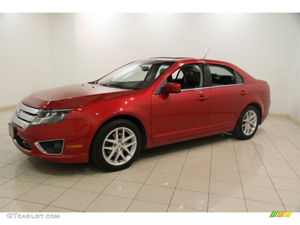 2010 Fusion SEL V6 - Red Candy Metallic / Charcoal Black photo #3