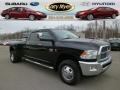 Brilliant Black Crystal Pearl 2011 Dodge Ram 3500 HD Laramie Crew Cab 4x4 Dually