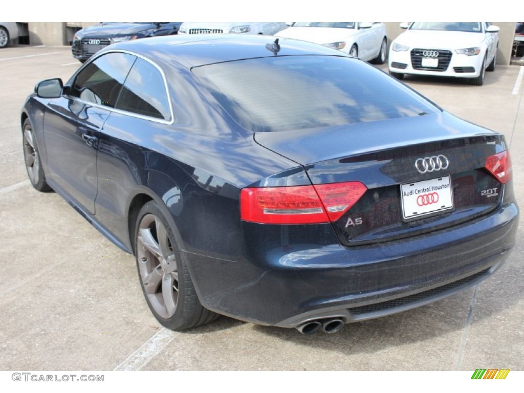 2010 A5 2.0T quattro Coupe - Deep Sea Blue Pearl Effect / Black photo #6