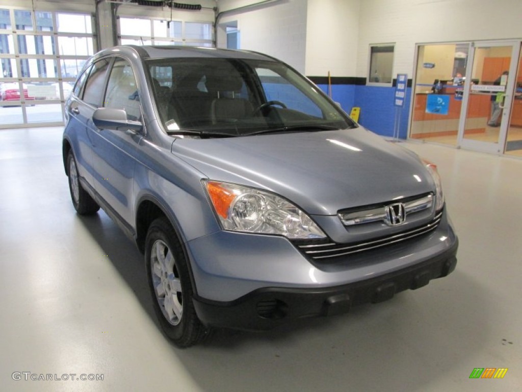 2009 CR-V EX-L 4WD - Glacier Blue Metallic / Gray photo #5