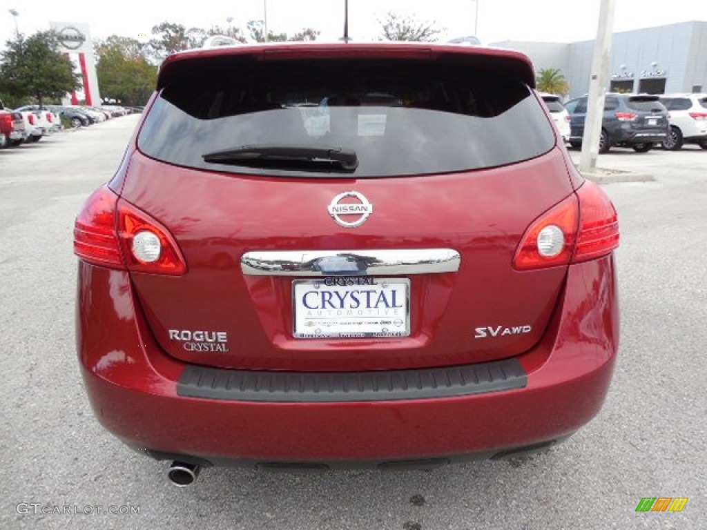2011 Rogue SV AWD - Cayenne Red / Gray photo #8