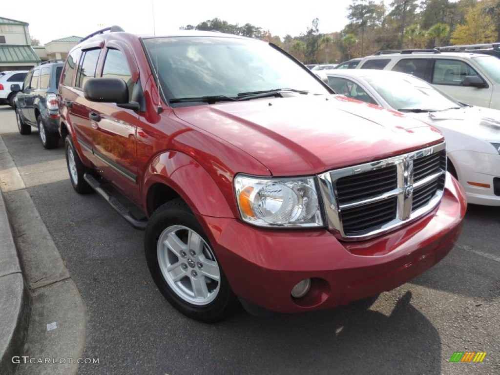 2008 Durango SLT 4x4 - Inferno Red Crystal Pearl / Khaki Two-Tone photo #1