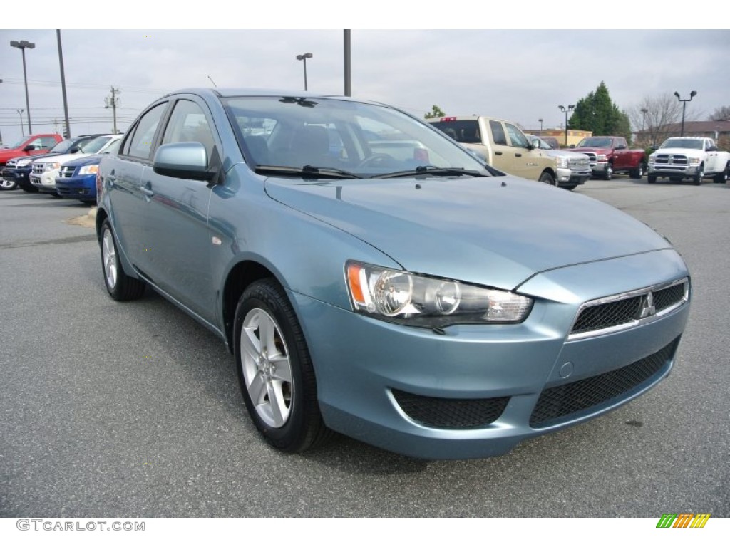 2009 Lancer ES - Aqua Metallic / Black photo #2