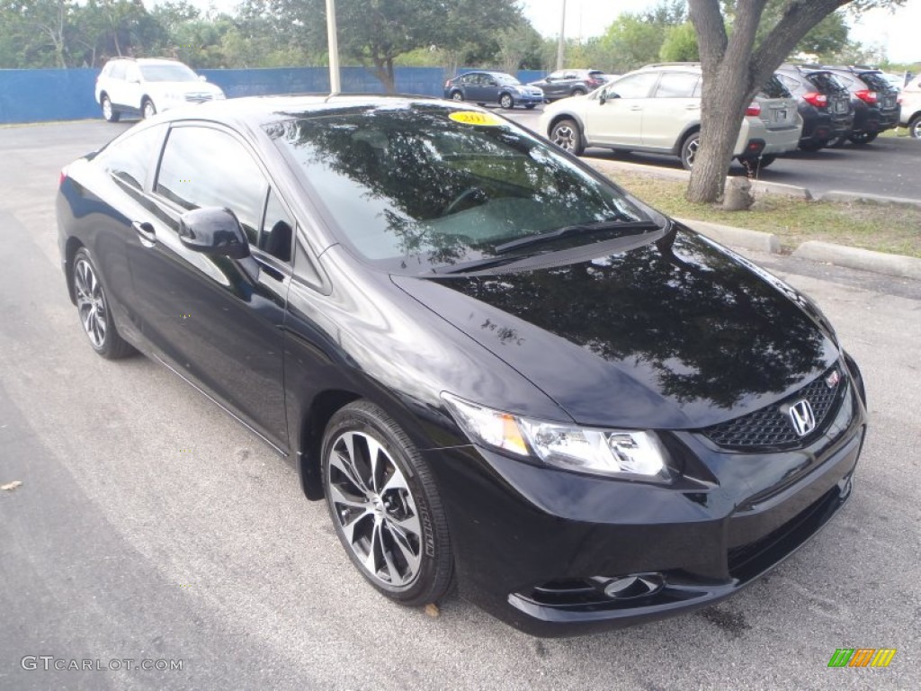 2013 Civic Si Coupe - Crystal Black Pearl / Black photo #1