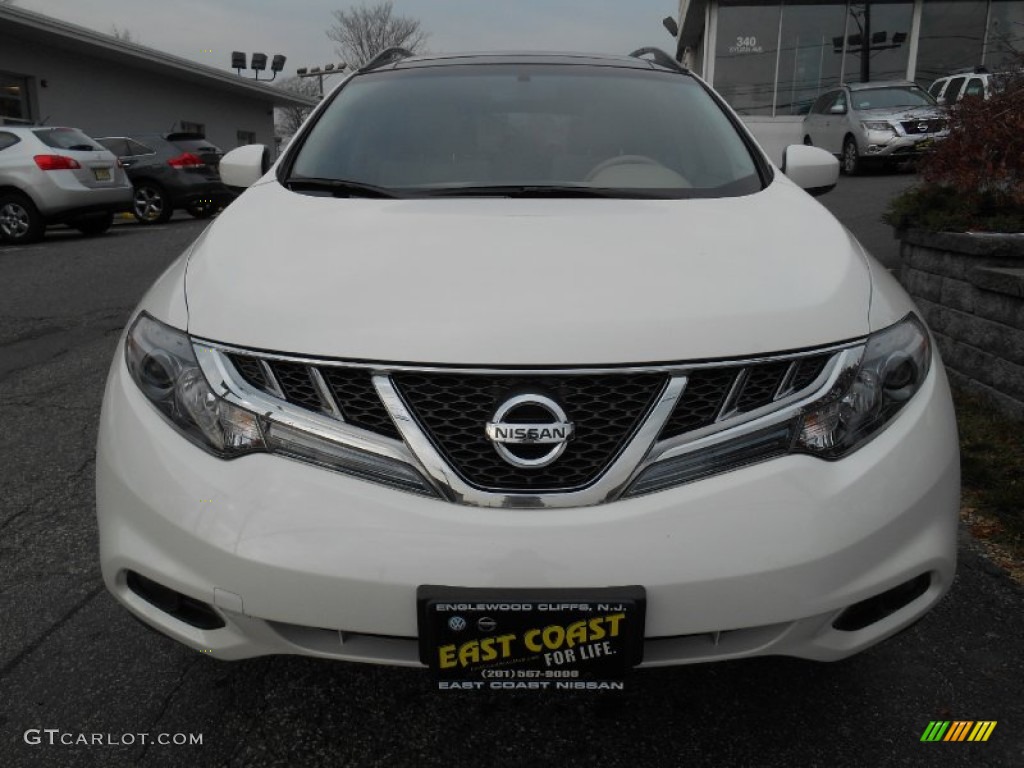 2012 Murano SV AWD - Pearl White / Beige photo #2