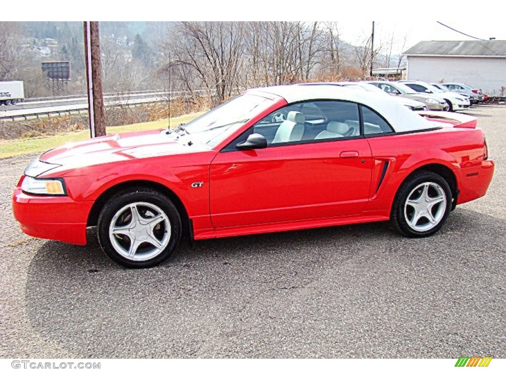 2000 Mustang GT Convertible - Performance Red / Oxford White photo #15
