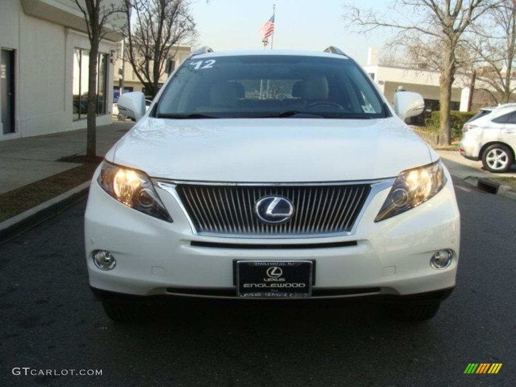 2012 RX 450h AWD Hybrid - Starfire White Pearl / Light Gray photo #2