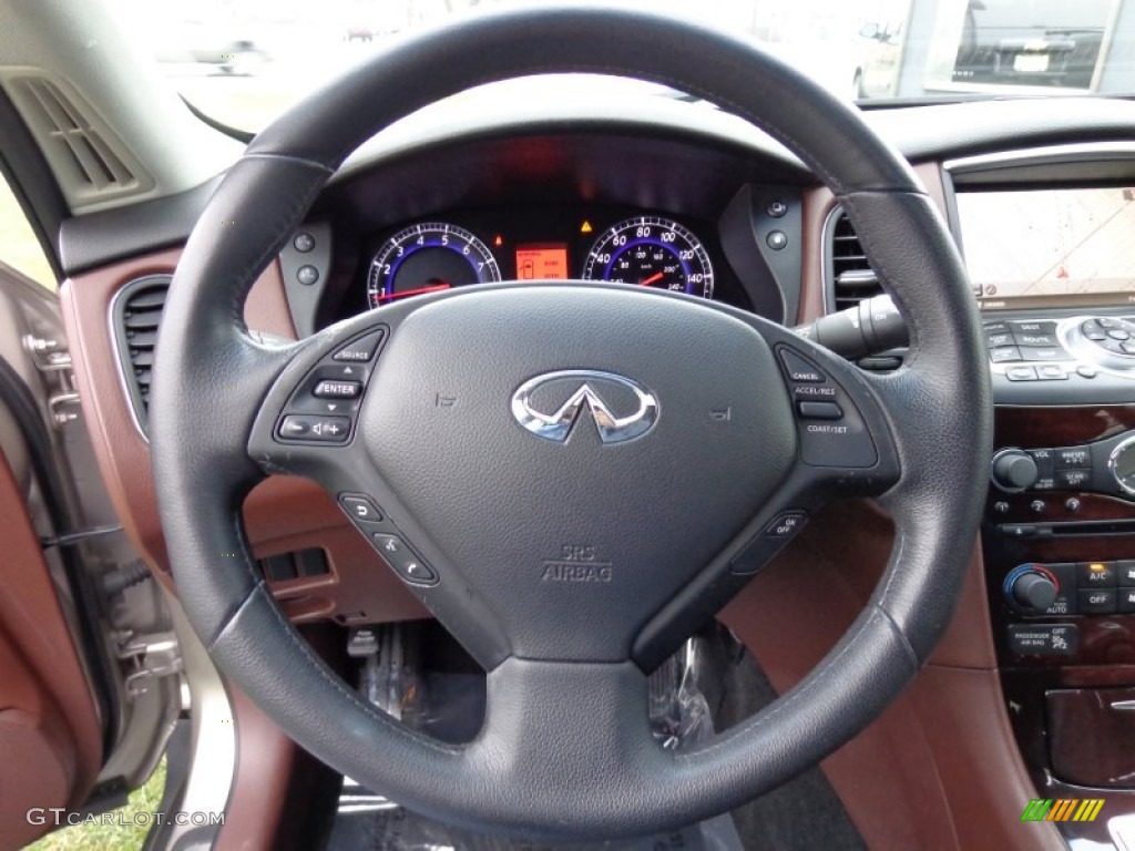 2008 Infiniti EX 35 AWD Chestnut Steering Wheel Photo #88445577