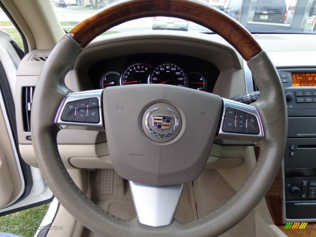 2010 Cadillac STS V6 Luxury Cashmere Steering Wheel Photo #88446159