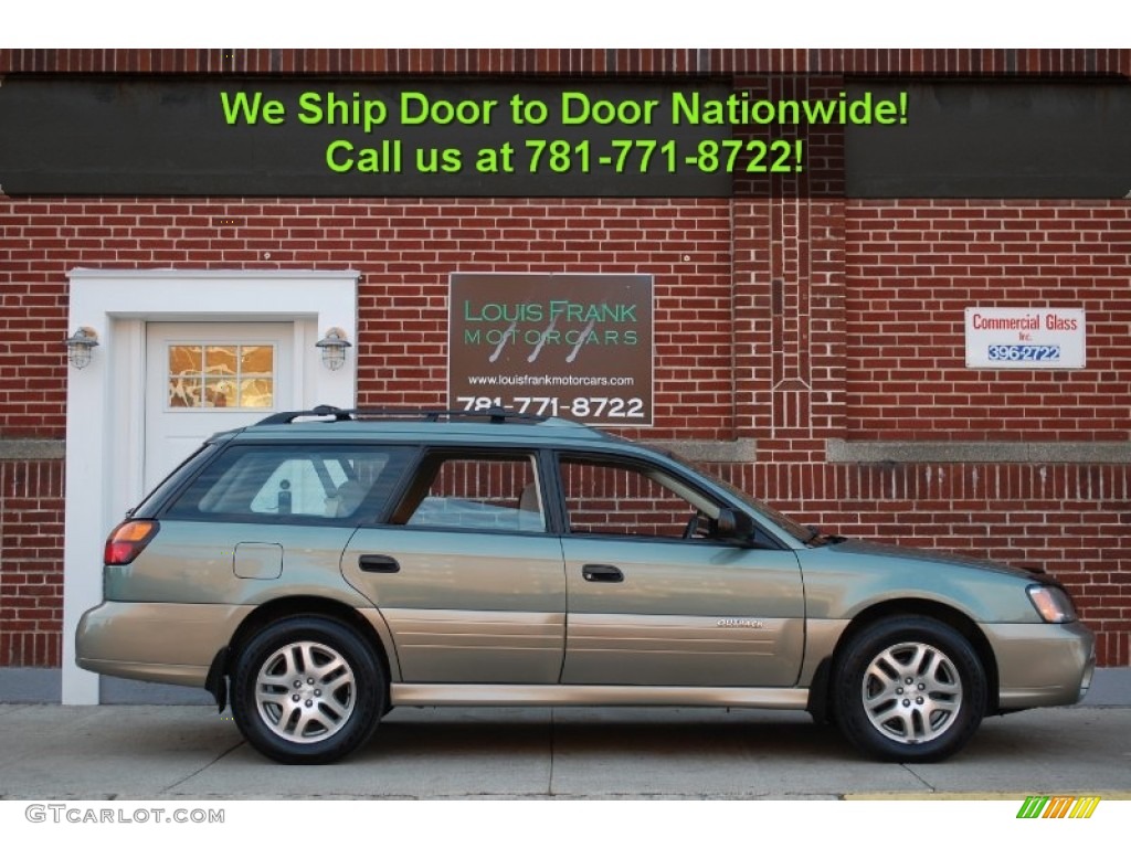 2004 Outback Wagon - Seamist Green Pearl / Beige photo #6