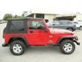 2004 Flame Red Jeep Wrangler X 4x4  photo #9