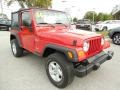 2004 Flame Red Jeep Wrangler X 4x4  photo #10