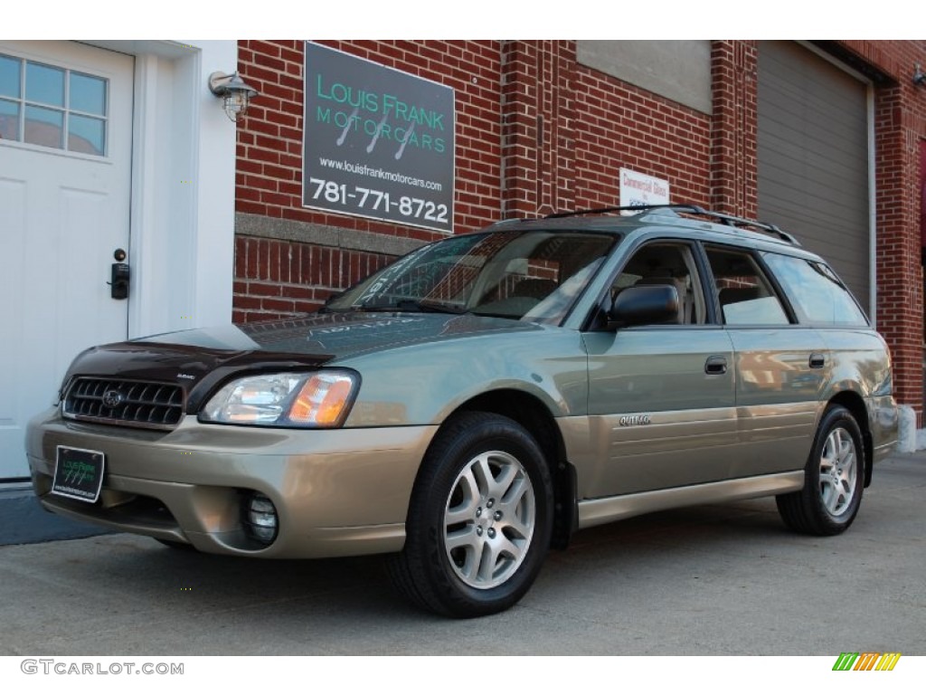 2004 Outback Wagon - Seamist Green Pearl / Beige photo #9