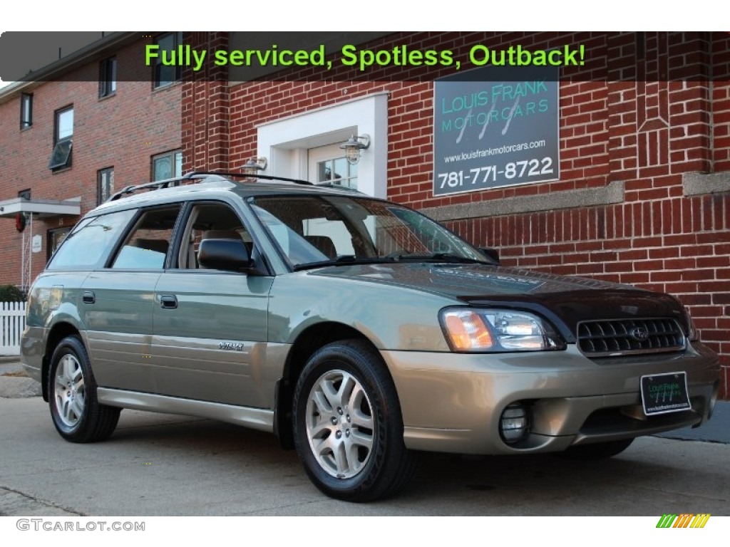 2004 Outback Wagon - Seamist Green Pearl / Beige photo #10