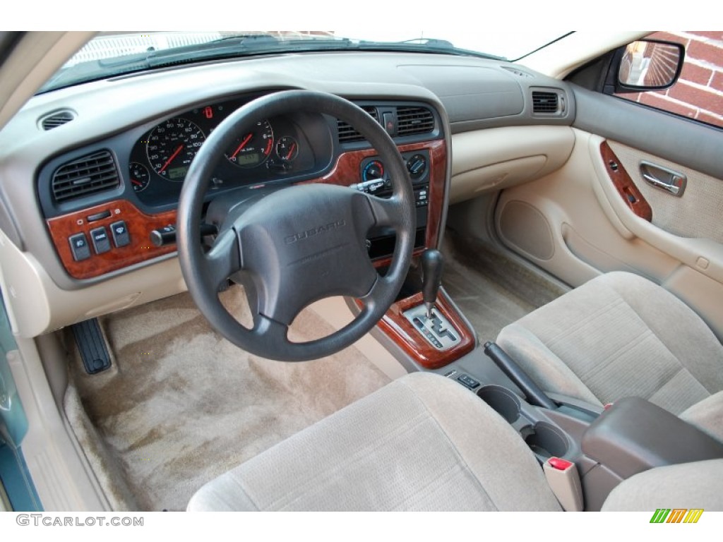 2004 Outback Wagon - Seamist Green Pearl / Beige photo #38