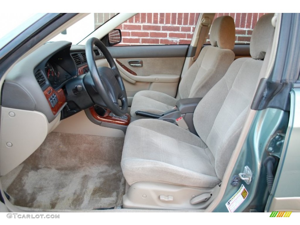 2004 Outback Wagon - Seamist Green Pearl / Beige photo #40