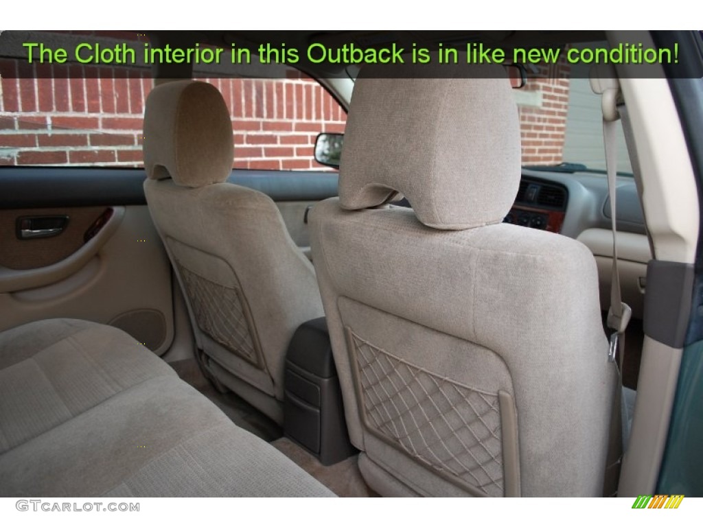 2004 Outback Wagon - Seamist Green Pearl / Beige photo #45