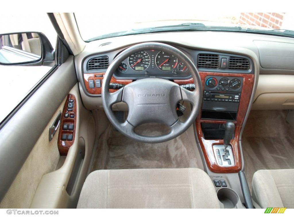 2004 Outback Wagon - Seamist Green Pearl / Beige photo #51