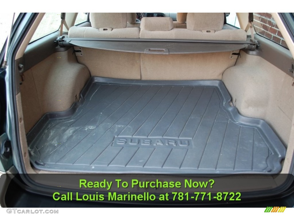 2004 Outback Wagon - Seamist Green Pearl / Beige photo #86