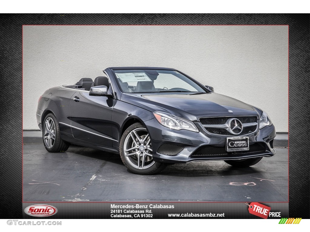 2014 E 350 Cabriolet - Steel Gray Metallic / Grey/Black photo #1